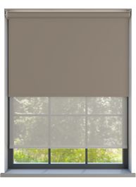 Amor Antique Steel with Haze Soft Grey Double Roller Blind