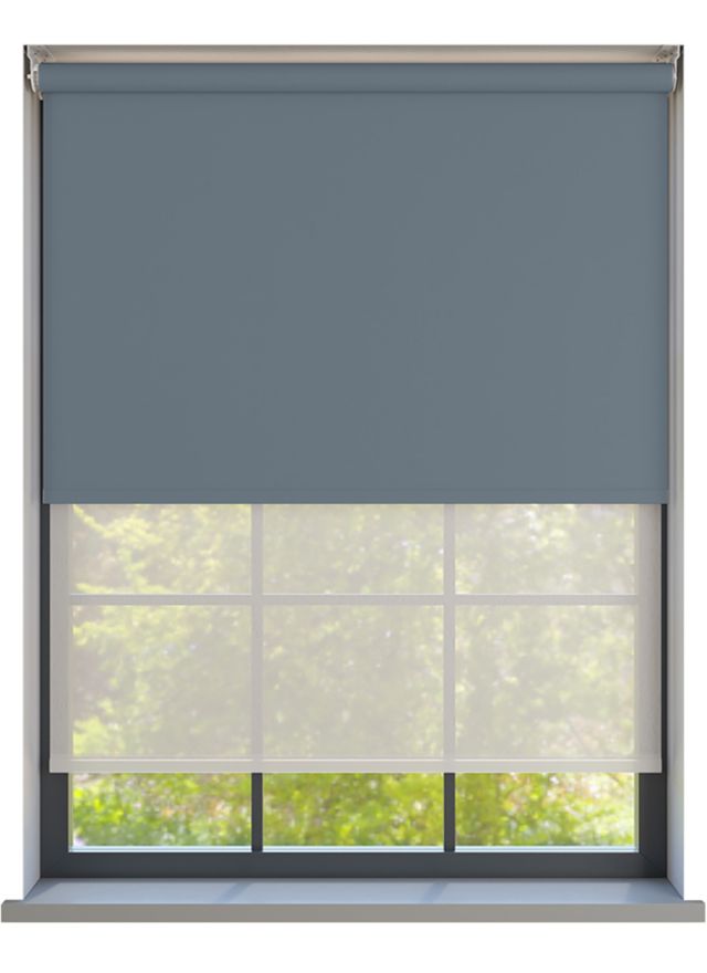 Amor Dolphin Grey with Haze Pure Double Roller Blind