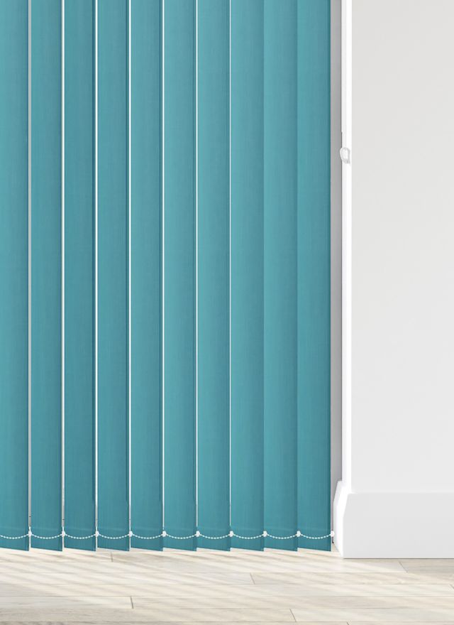 Woven Teal Vertical Blind