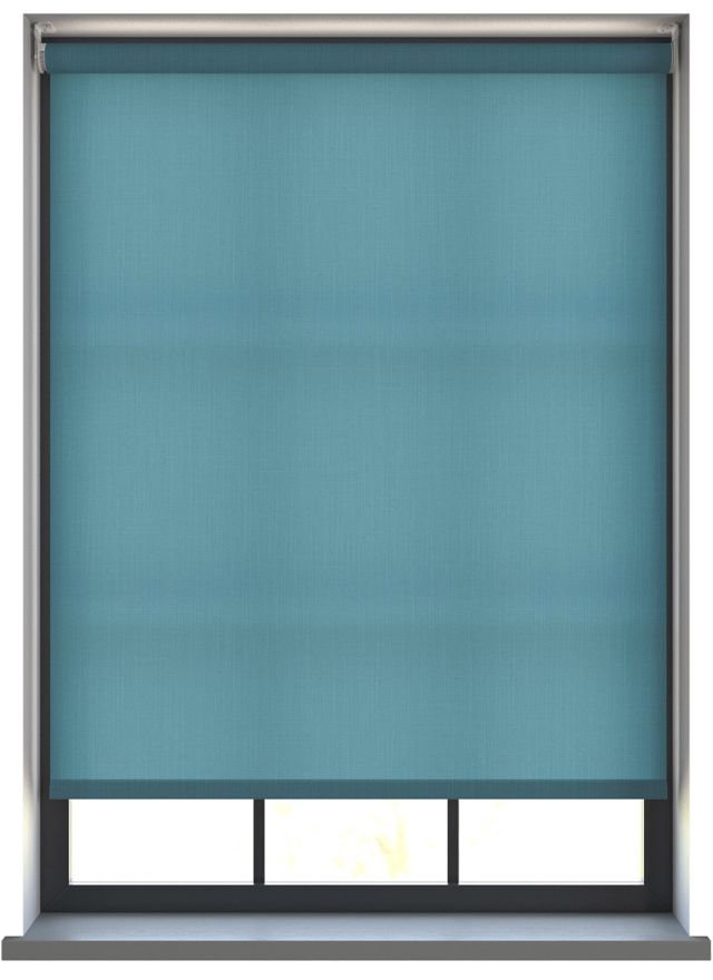 Woven Teal Roller Blind