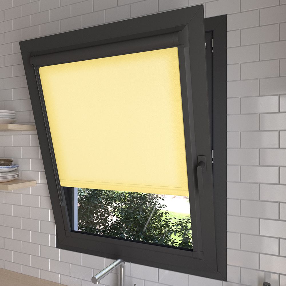 Burst Pastel Yellow Perfect Fit Dimout Roller 