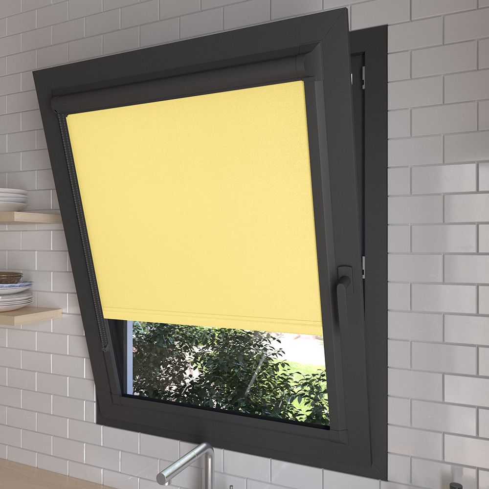 Amor Pastel Yellow Perfect Fit Blackout Roller 