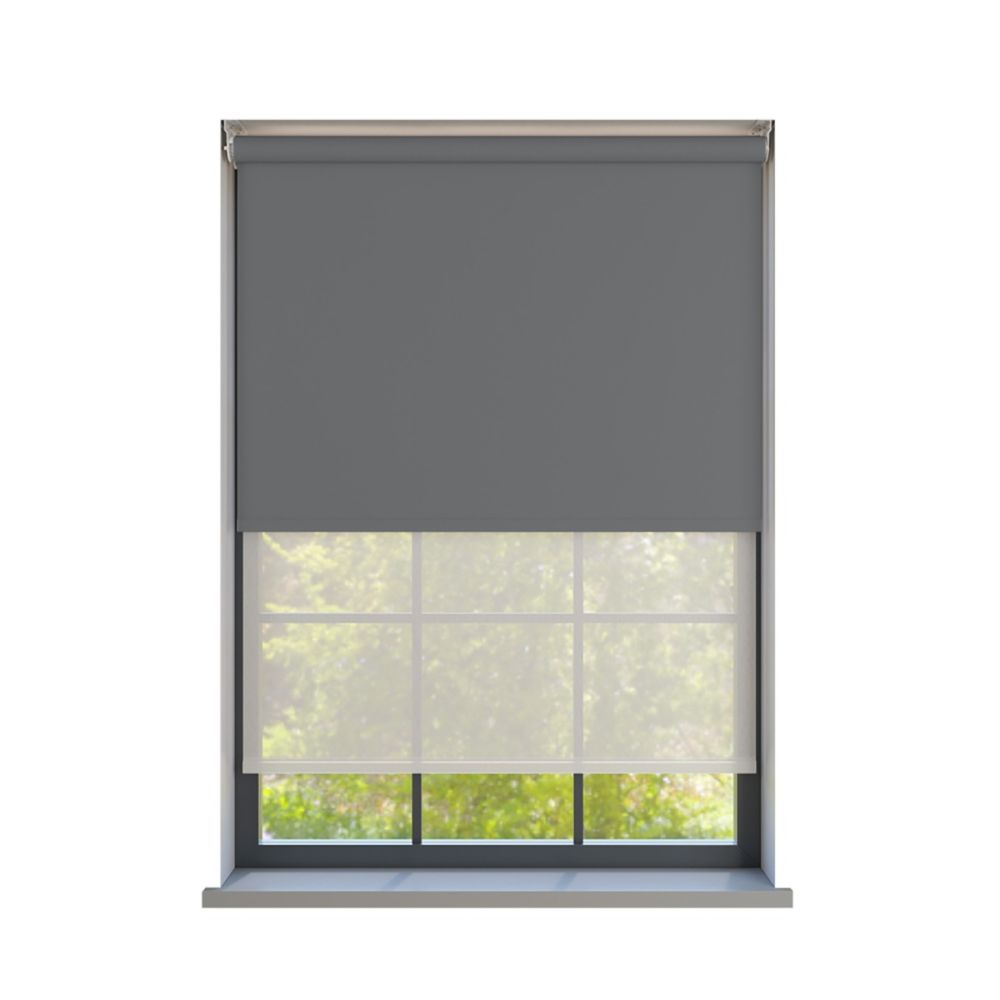 Amor Shark Grey with Haze Pure Double Roller Blind - IRE