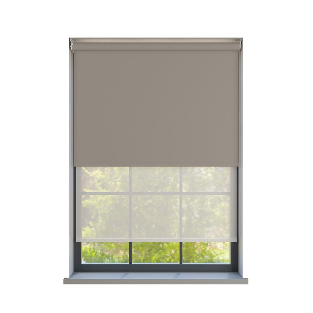 Amor Washed Pebble with Haze Pure Double Roller Blind - IRE