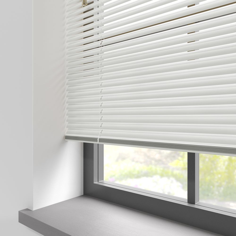 Satin Pure White Aluminium Venetian