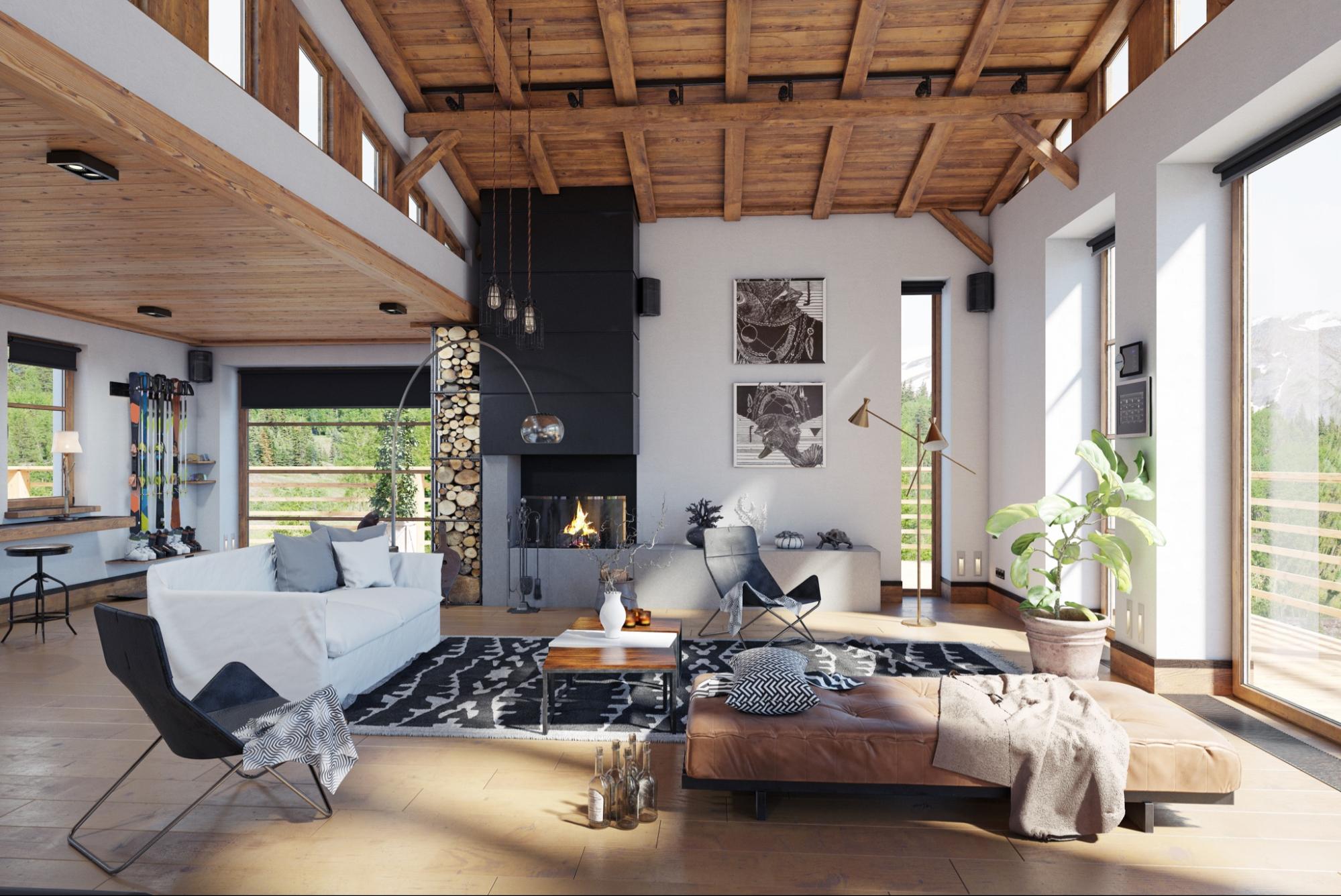 living room country blinds 